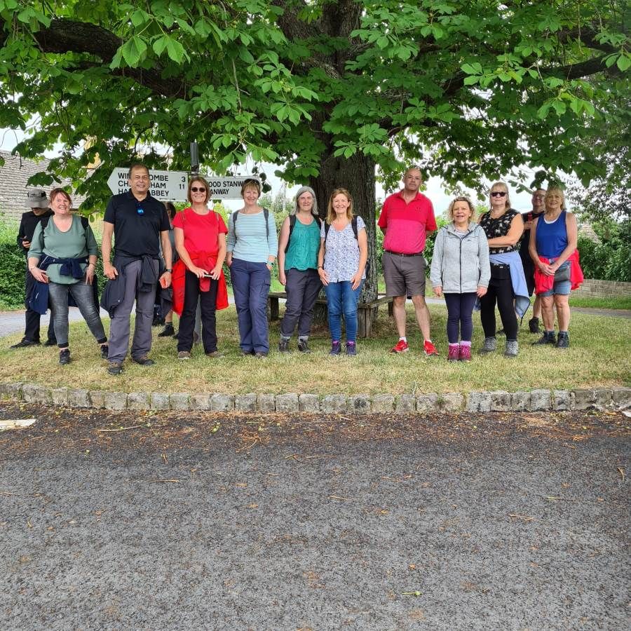 Cheltenham Walking Club members smiling together before a walk
