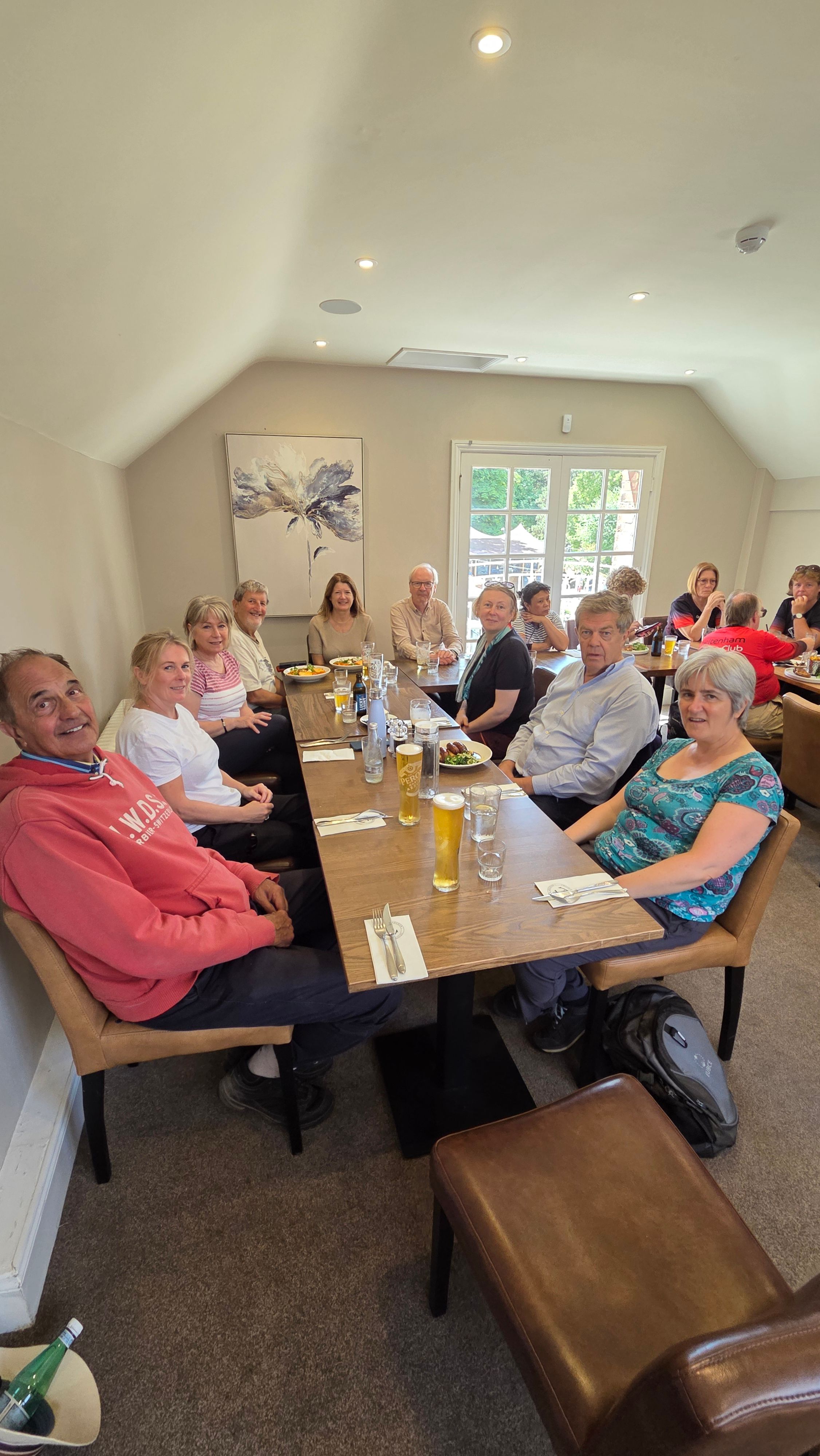Walking Club members enjoying time together after a walk